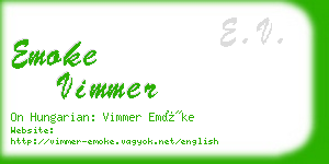 emoke vimmer business card